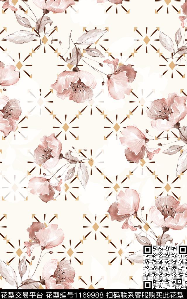 数码华亿平台女装几何数码印花华亿平台下载（图片编号: 1169988） - 瓦栏（Walan）