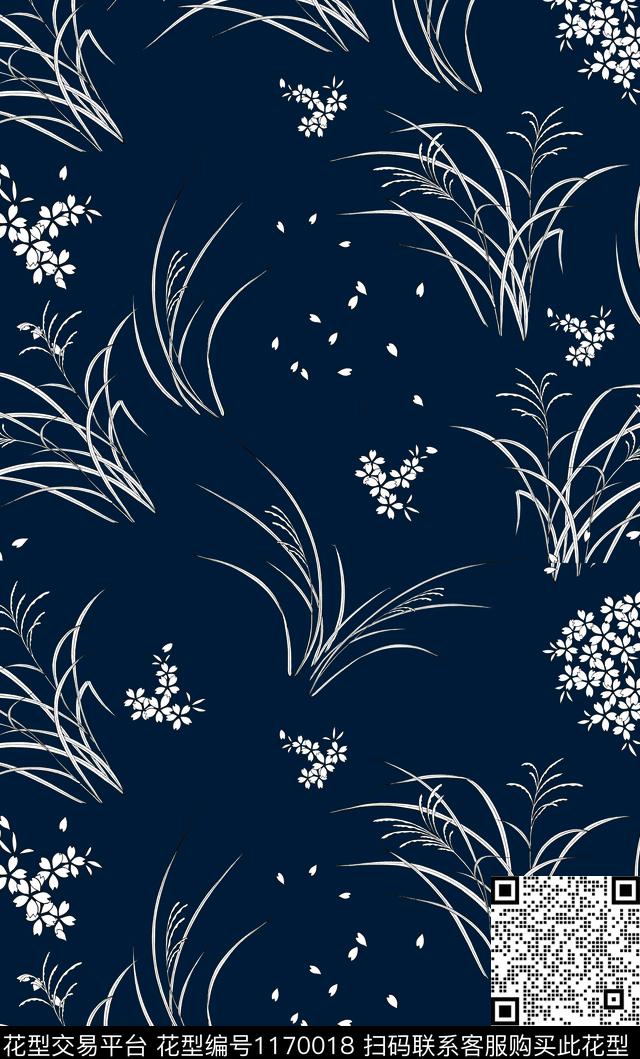 数码华亿平台花卉大牌风数码印花华亿平台下载（图片编号: 1170018） - 瓦栏（Walan）