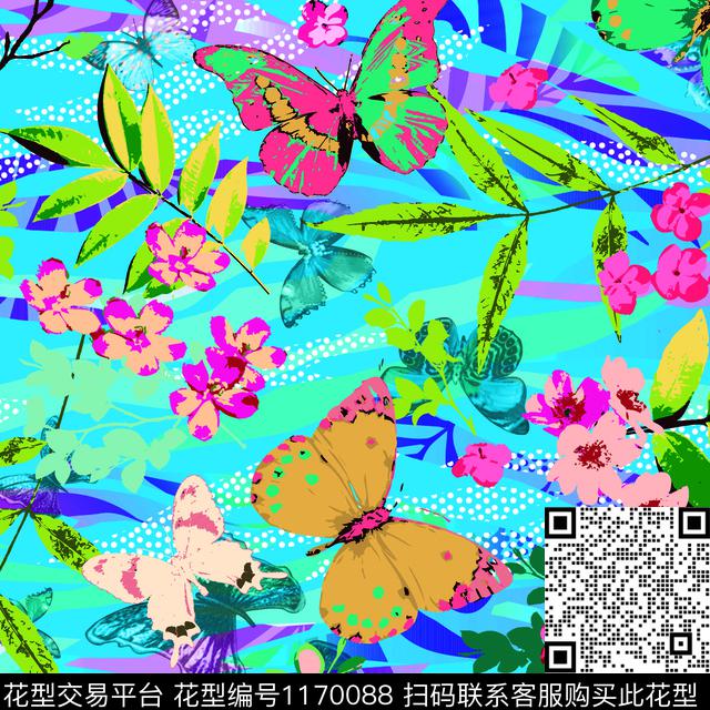 数码华亿平台几何大牌风数码印花华亿平台下载（图片编号: 1170088） - 瓦栏（Walan）