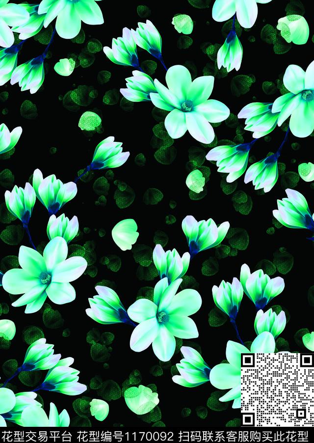 时尚数码华亿平台花卉数码印花华亿平台下载（图片编号: 1170092） - 瓦栏（Walan）