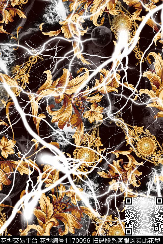 欧洲大牌风宫廷风数码印花华亿平台下载（图片编号: 1170096） - 瓦栏（Walan）