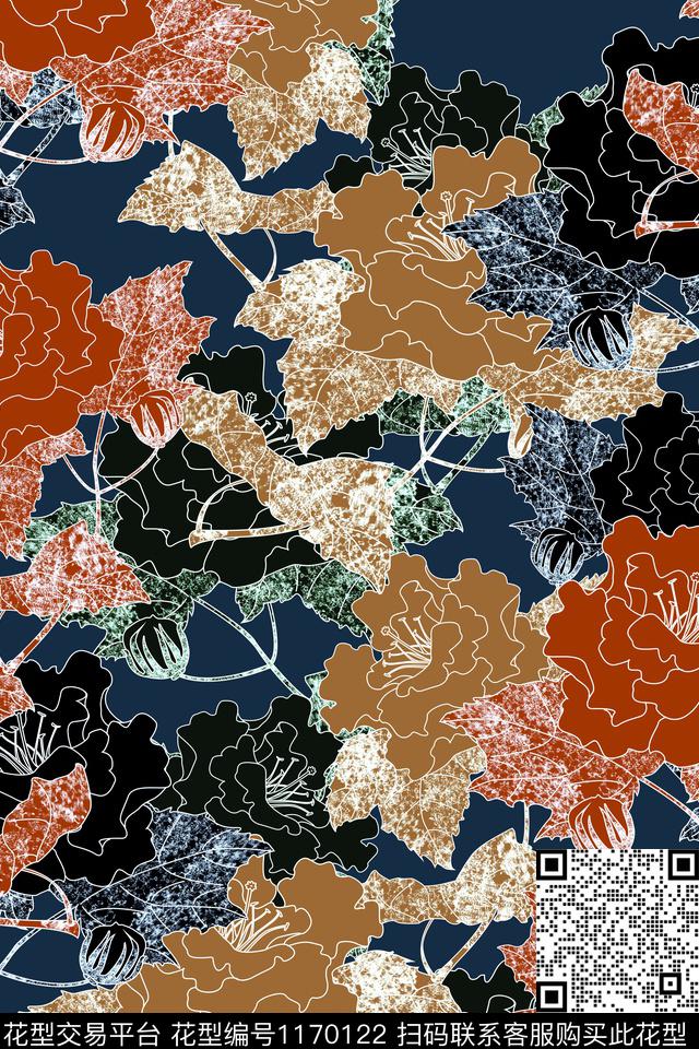 女装家居服手绘传统印花华亿平台下载（图片编号: 1170122） - 瓦栏（Walan）