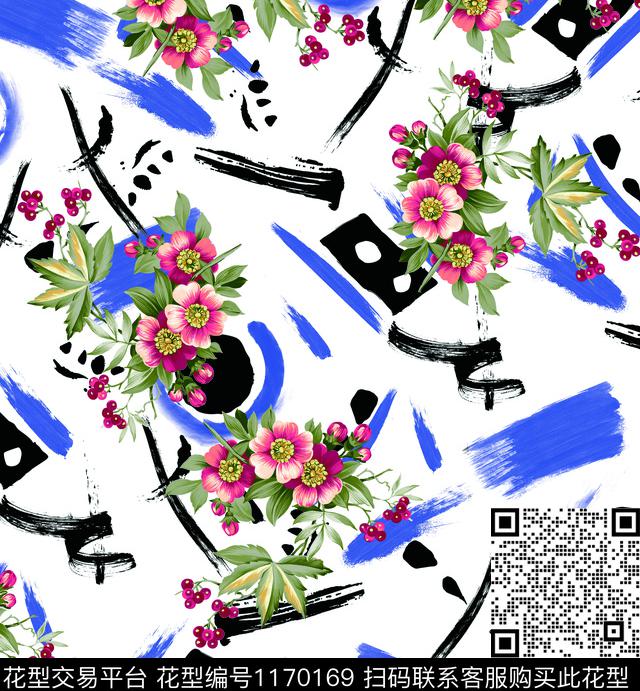 扎染华亿平台民族风莫妮卡-大牌华亿平台数码印花华亿平台下载（图片编号: 1170169） - 瓦栏（Walan）