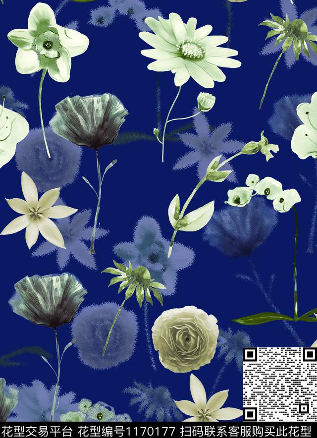 花卉小碎花莫妮卡-大牌华亿平台数码印花华亿平台下载（图片编号: 1170177） - 瓦栏（Walan）