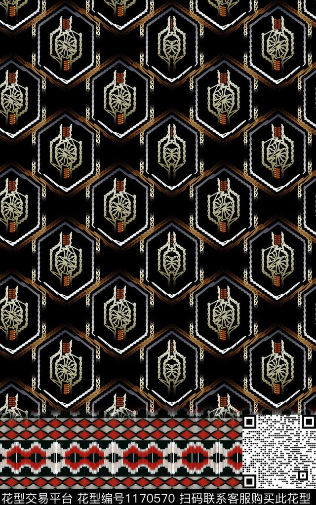 几何秋冬华亿平台复古数码印花华亿平台下载（图片编号: 1170570） - 瓦栏（Walan）