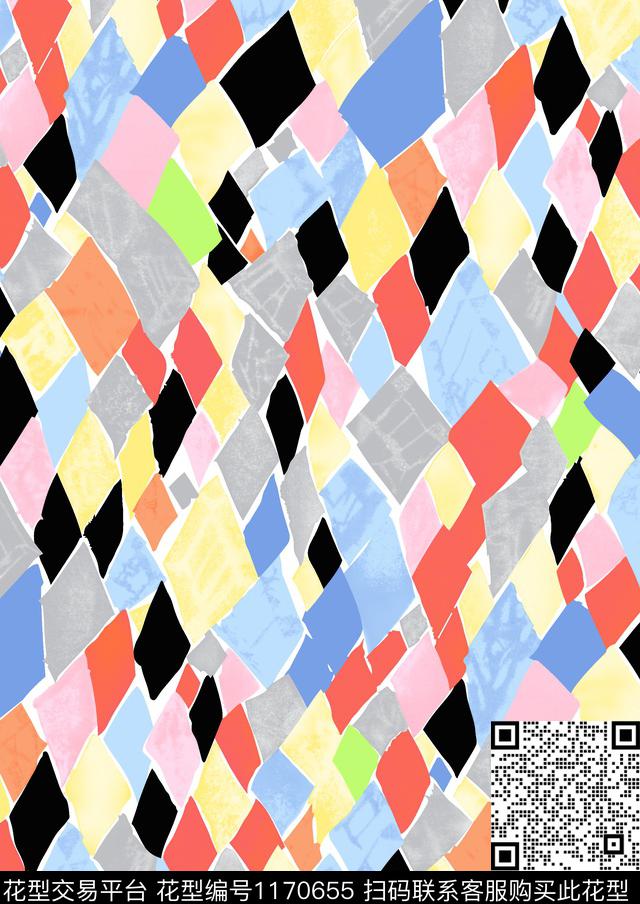 数码华亿平台女装几何数码印花华亿平台下载（图片编号: 1170655） - 瓦栏（Walan）