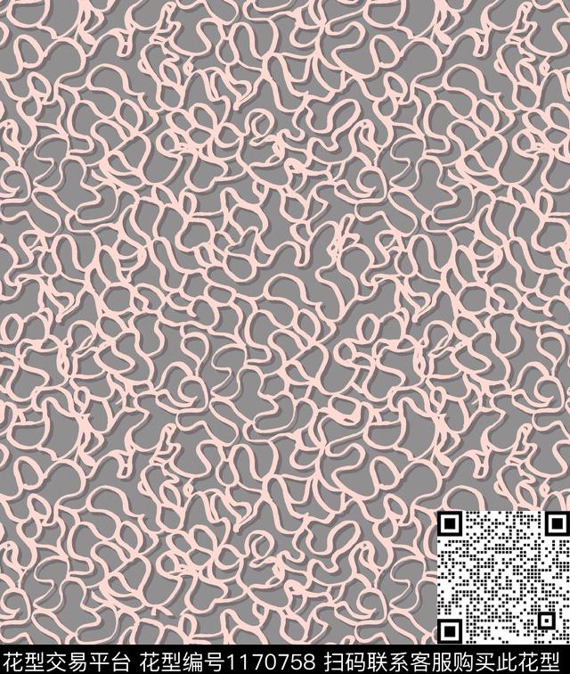 时尚抽象线条传统印花华亿平台下载（图片编号: 1170758） - 瓦栏（Walan）