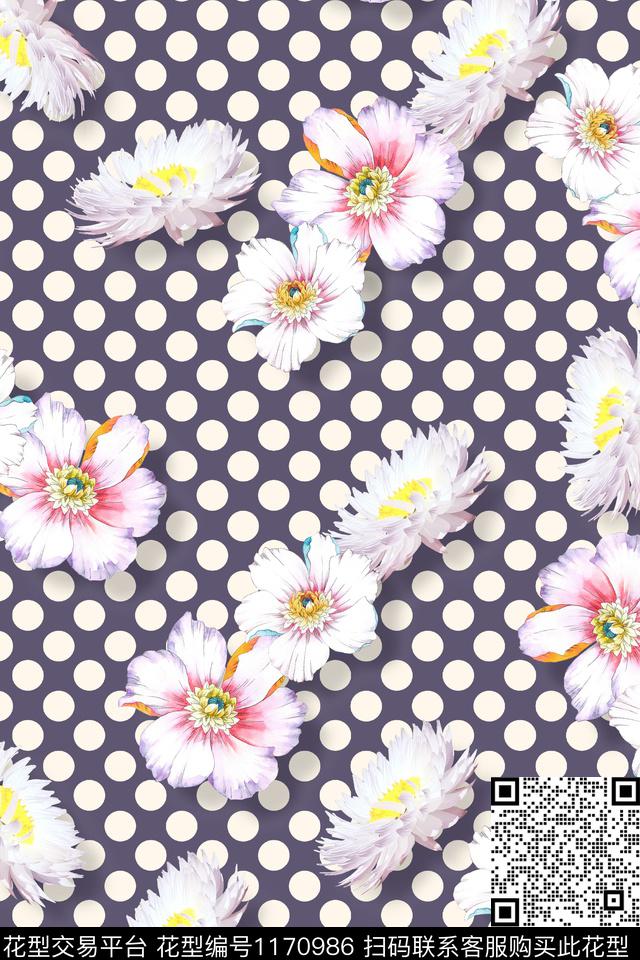 数码华亿平台花卉满版散花数码印花华亿平台下载（图片编号: 1170986） - 瓦栏（Walan）