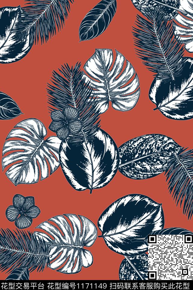 数码华亿平台花卉大牌风数码印花华亿平台下载（图片编号: 1171149） - 瓦栏（Walan）