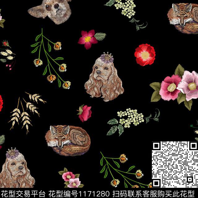 数码华亿平台花卉大牌风数码印花华亿平台下载（图片编号: 1171280） - 瓦栏（Walan）