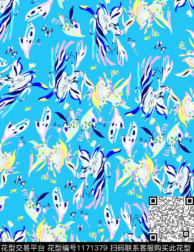 数码华亿平台花卉百合数码印花华亿平台下载（图片编号: 1171379） - 瓦栏（Walan）