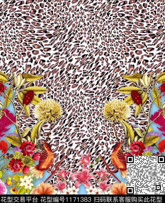 动物定位花豹纹数码印花华亿平台下载（图片编号: 1171383） - 瓦栏（Walan）