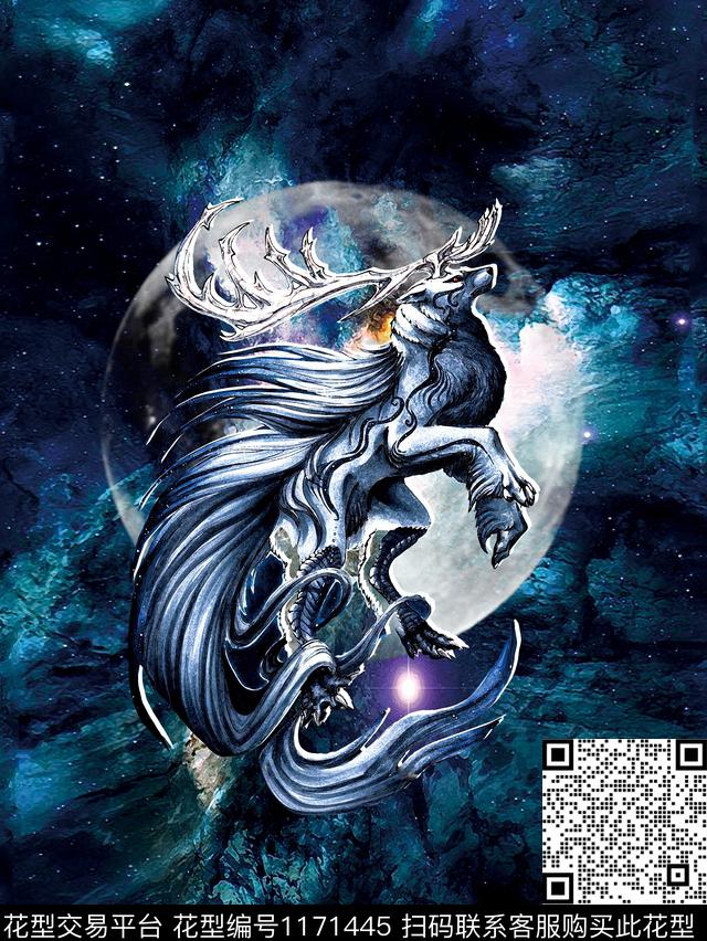 狼欧美星空数码印花华亿平台下载（图片编号: 1171445） - 瓦栏（Walan）