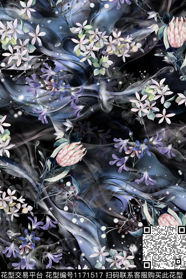 炫彩花卉小碎花数码印花华亿平台下载（图片编号: 1171517） - 瓦栏（Walan）