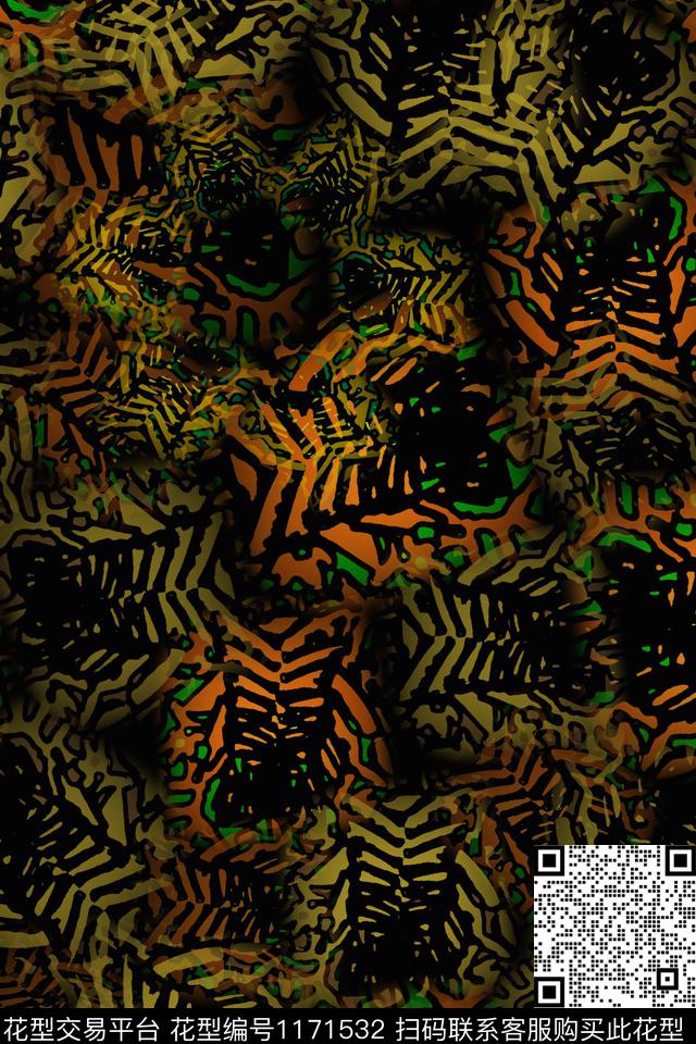 迷彩图案艺术迷彩男装休闲花卉数码印花华亿平台下载（图片编号: 1171532） - 瓦栏（Walan）