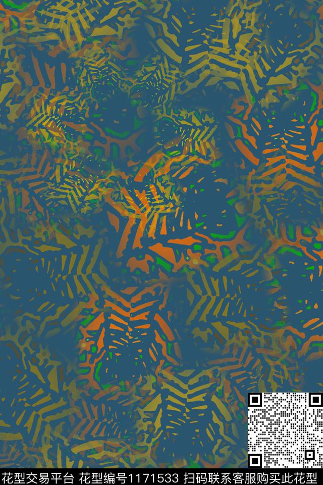 迷彩图案艺术迷彩男装休闲花卉数码印花华亿平台下载（图片编号: 1171533） - 瓦栏（Walan）
