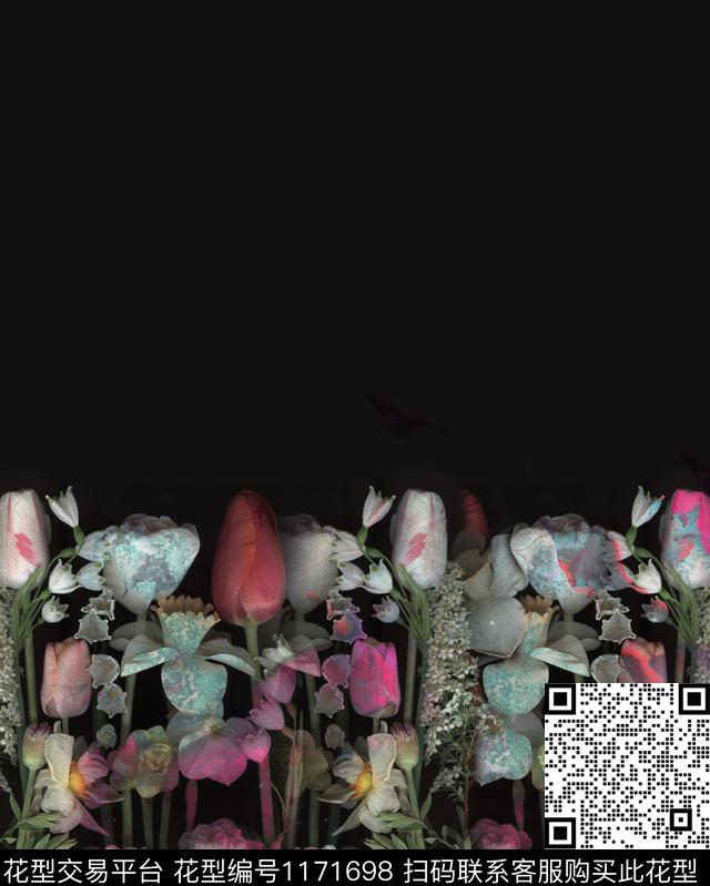 数码华亿平台花卉大牌风数码印花华亿平台下载（图片编号: 1171698） - 瓦栏（Walan）