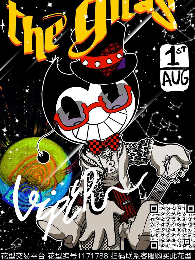 潮牌定位花卡通人物数码印花华亿平台下载（图片编号: 1171788） - 瓦栏（Walan）