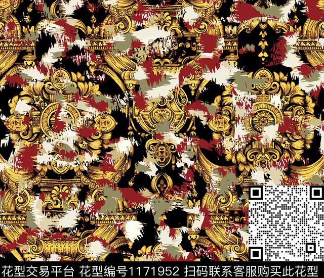 衬衫迷彩金属传统印花华亿平台下载（图片编号: 1171952） - 瓦栏（Walan）