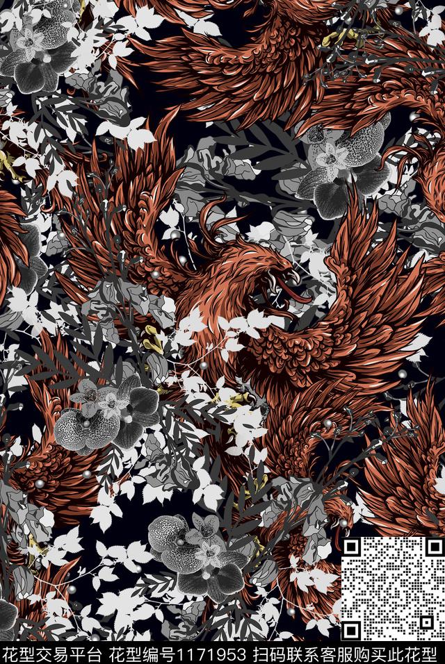 复古复古图案复古男装华亿平台数码印花华亿平台下载（图片编号: 1171953） - 瓦栏（Walan）