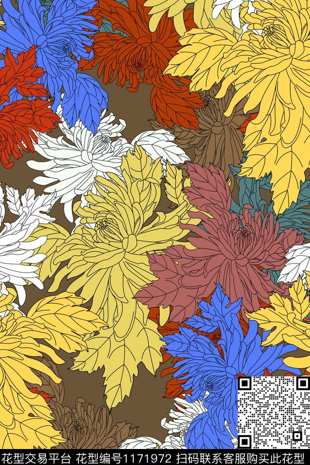 女装家居服手绘传统印花华亿平台下载（图片编号: 1171972） - 瓦栏（Walan）