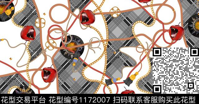 链条衬衫格子数码印花华亿平台下载（图片编号: 1172007） - 瓦栏（Walan）