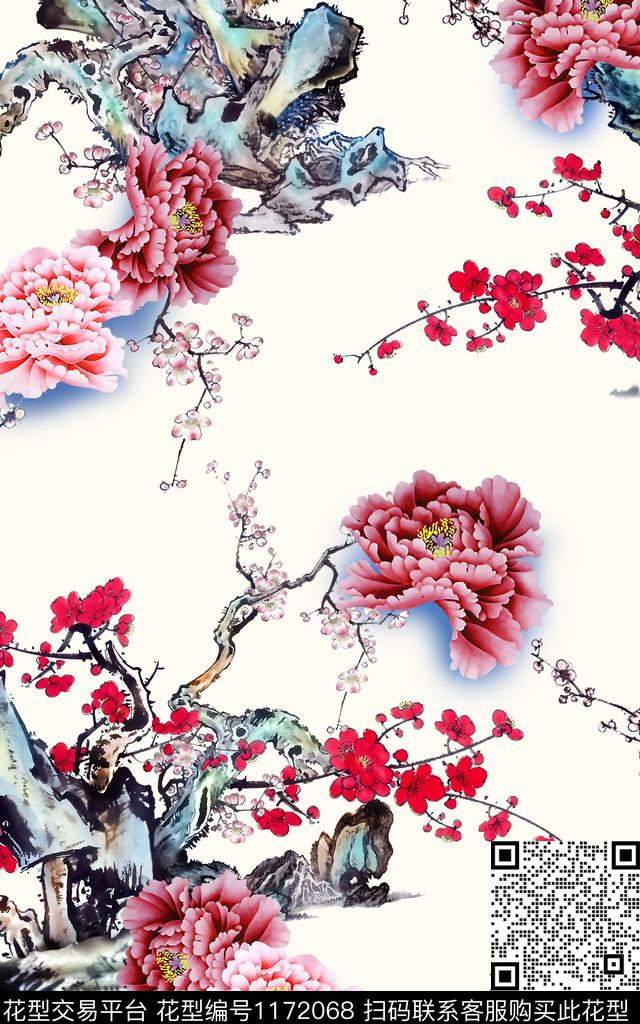 国画数码华亿平台水彩数码印花华亿平台下载（图片编号: 1172068） - 瓦栏（Walan）