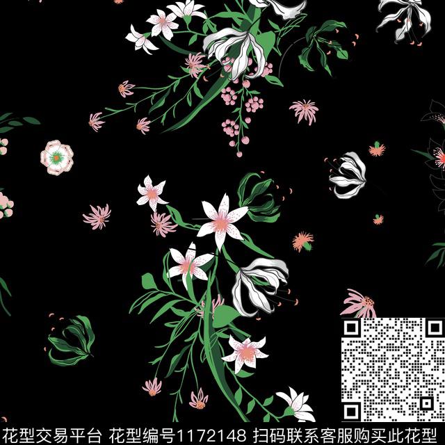 花卉数码华亿平台大牌风数码印花华亿平台下载（图片编号: 1172148） - 瓦栏（Walan）