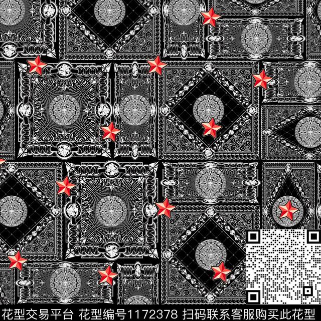 衬衫原创创意五角形数码印花华亿平台下载（图片编号: 1172378） - 瓦栏（Walan）