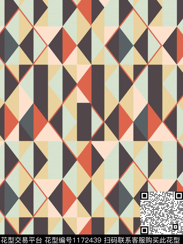 女装几何大牌风传统印花华亿平台下载（图片编号: 1172439） - 瓦栏（Walan）