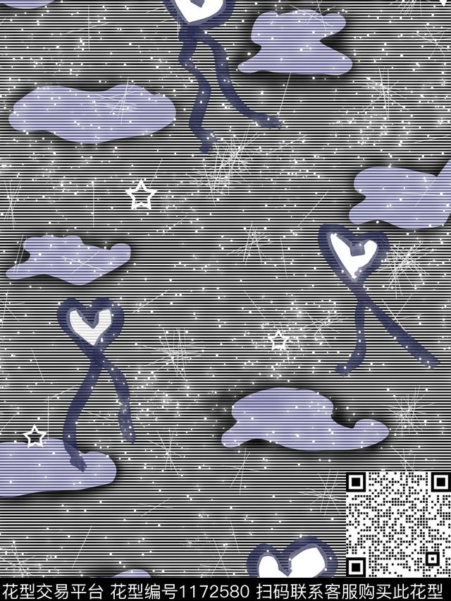 星空几何大牌风数码印花华亿平台下载（图片编号: 1172580） - 瓦栏（Walan）