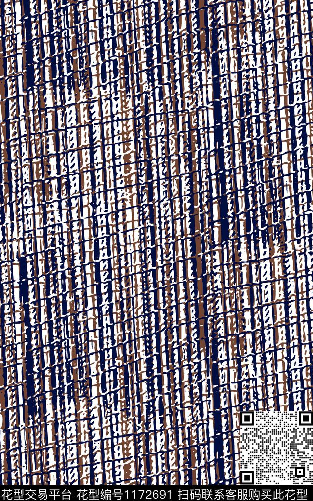 抽象肌理纹格子传统印花华亿平台下载（图片编号: 1172691） - 瓦栏（Walan）