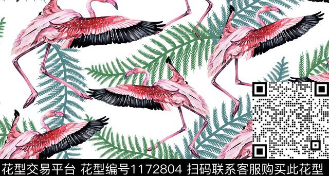 春夏华亿平台火烈鸟热带样子数码印花华亿平台下载（图片编号: 1172804） - 瓦栏（Walan）
