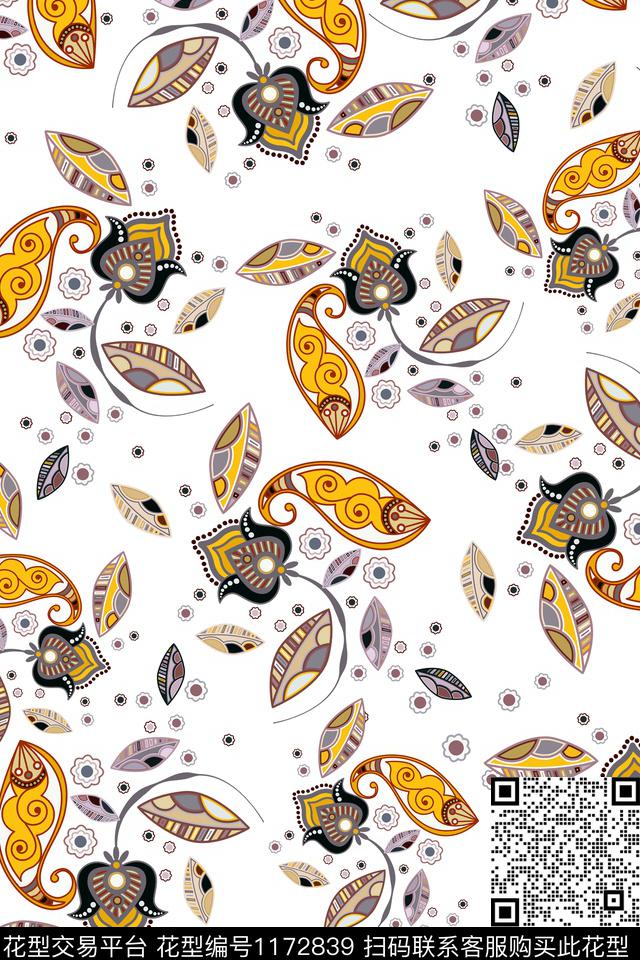 女装小碎花色块花卉传统印花华亿平台下载（图片编号: 1172839） - 瓦栏（Walan）