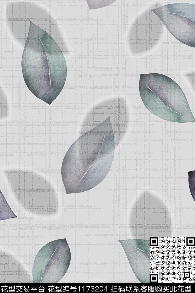 花卉大牌风植物数码印花华亿平台下载（图片编号: 1173204） - 瓦栏（Walan）