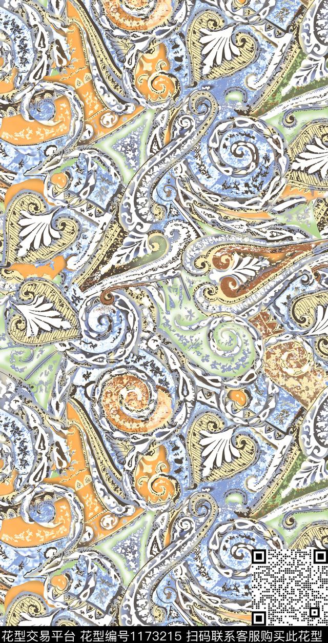 数码华亿平台女装几何数码印花华亿平台下载（图片编号: 1173215） - 瓦栏（Walan）