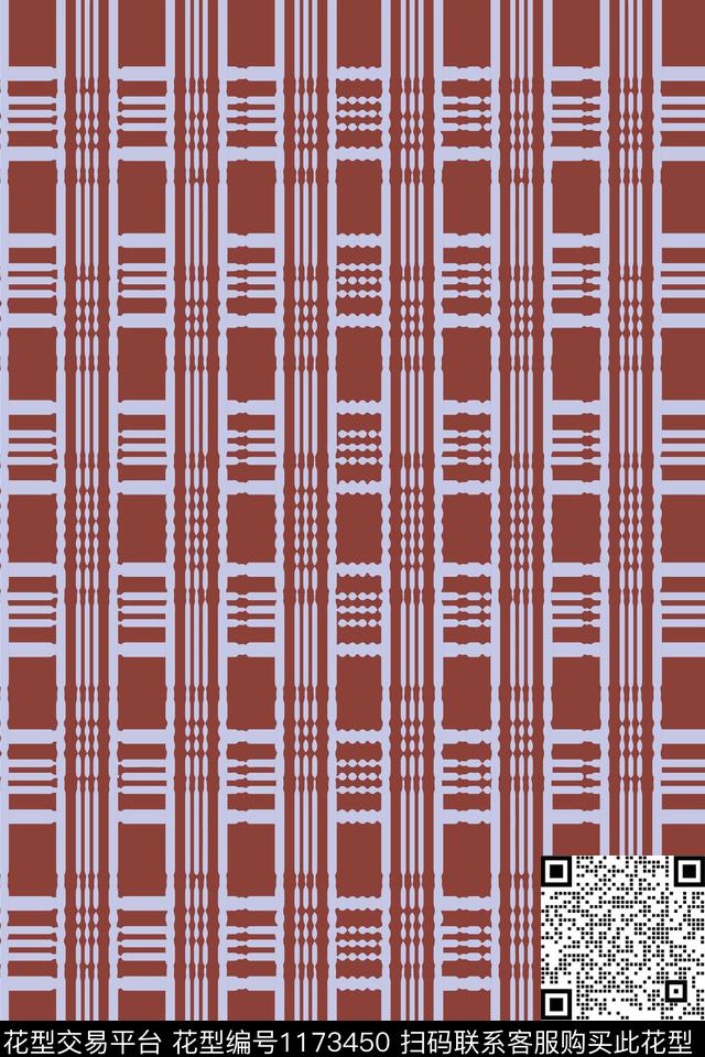 几何精致几何格子混搭传统印花华亿平台下载（图片编号: 1173450） - 瓦栏（Walan）