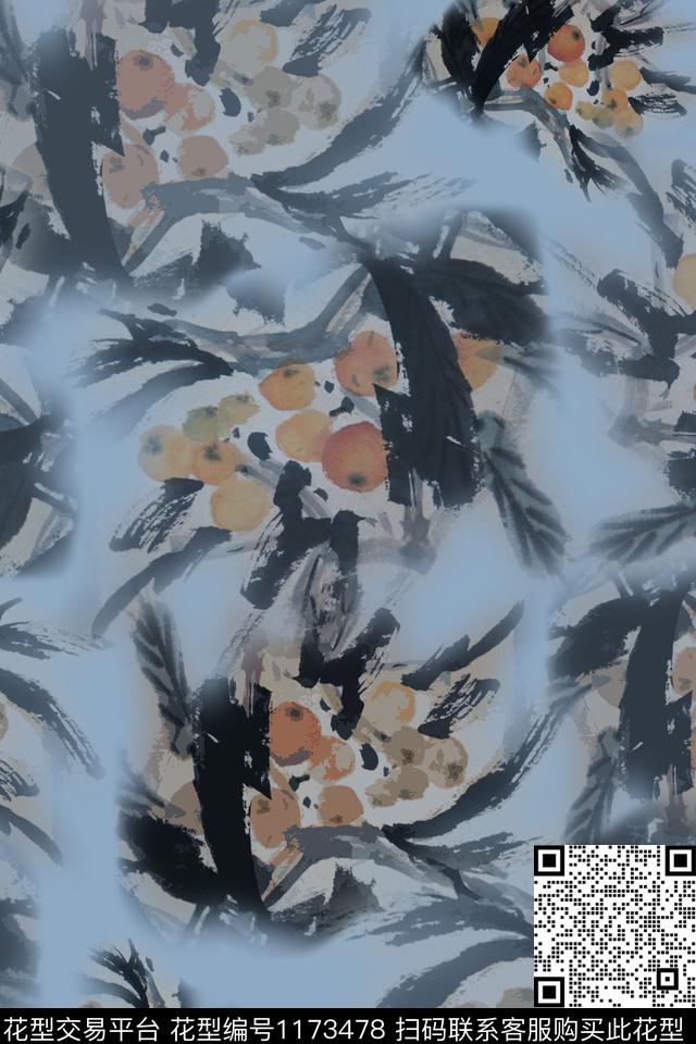 手绘趣味俏皮水果数码印花华亿平台下载（图片编号: 1173478） - 瓦栏（Walan）