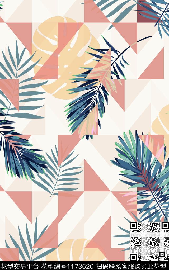 男装几何大牌风数码印花华亿平台下载（图片编号: 1173620） - 瓦栏（Walan）