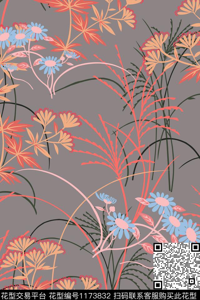 数码华亿平台抽象大牌风数码印花华亿平台下载（图片编号: 1173832） - 瓦栏（Walan）