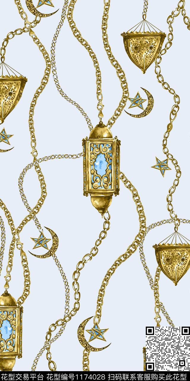 链条女装大牌风传统印花华亿平台下载（图片编号: 1174028） - 瓦栏（Walan）