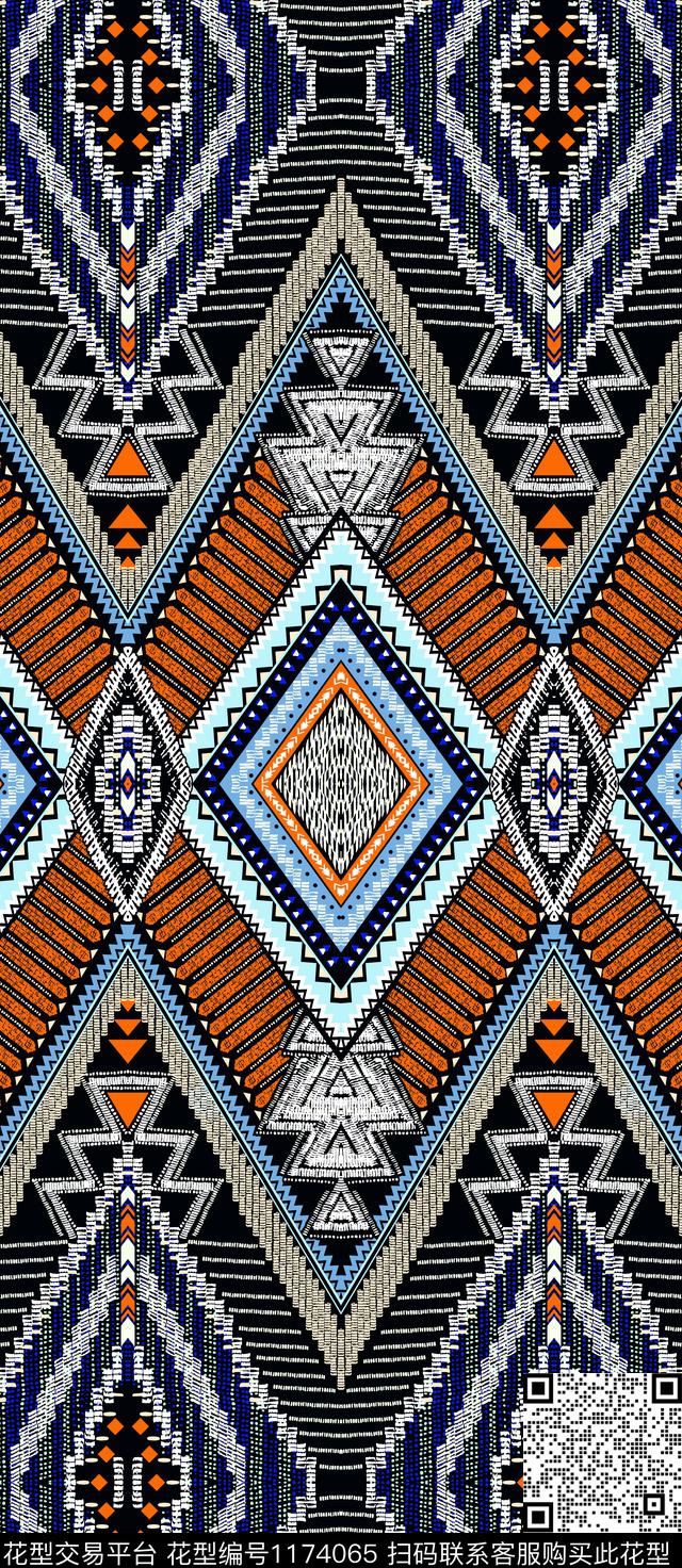 数码华亿平台女装几何数码印花华亿平台下载（图片编号: 1174065） - 瓦栏（Walan）