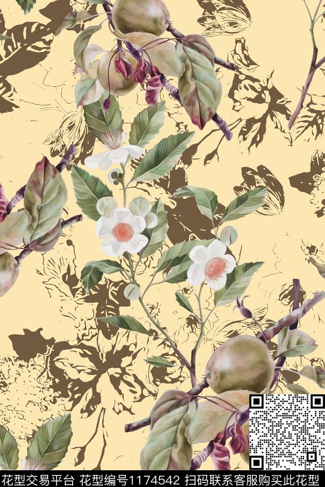 文艺大牌风水果数码印花华亿平台下载（图片编号: 1174542） - 瓦栏（Walan）