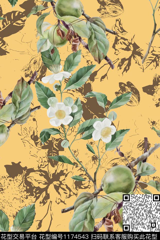 文艺大牌风水果数码印花华亿平台下载（图片编号: 1174543） - 瓦栏（Walan）