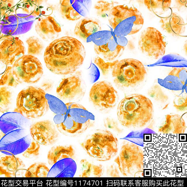 方巾几何蝴蝶数码印花华亿平台下载（图片编号: 1174701） - 瓦栏（Walan）