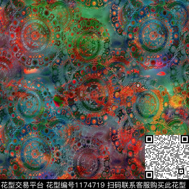 数码华亿平台抽象大牌风数码印花华亿平台下载（图片编号: 1174719） - 瓦栏（Walan）