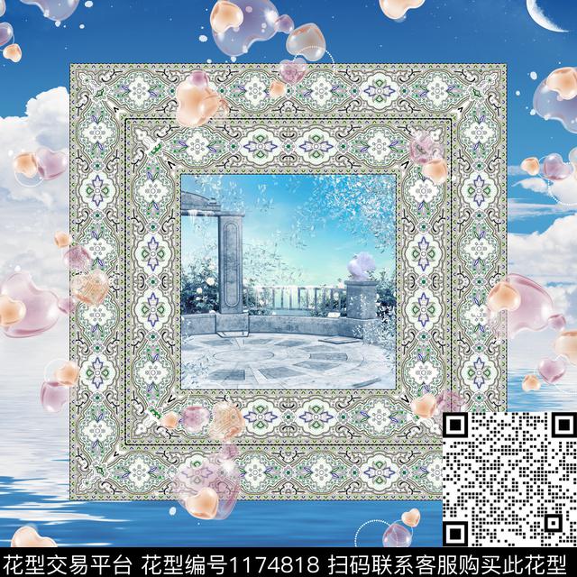 趣味民族风云海数码印花华亿平台下载（图片编号: 1174818） - 瓦栏（Walan）