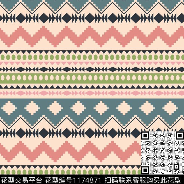 春夏华亿平台数码华亿平台波浪纹数码印花华亿平台下载（图片编号: 1174871） - 瓦栏（Walan）