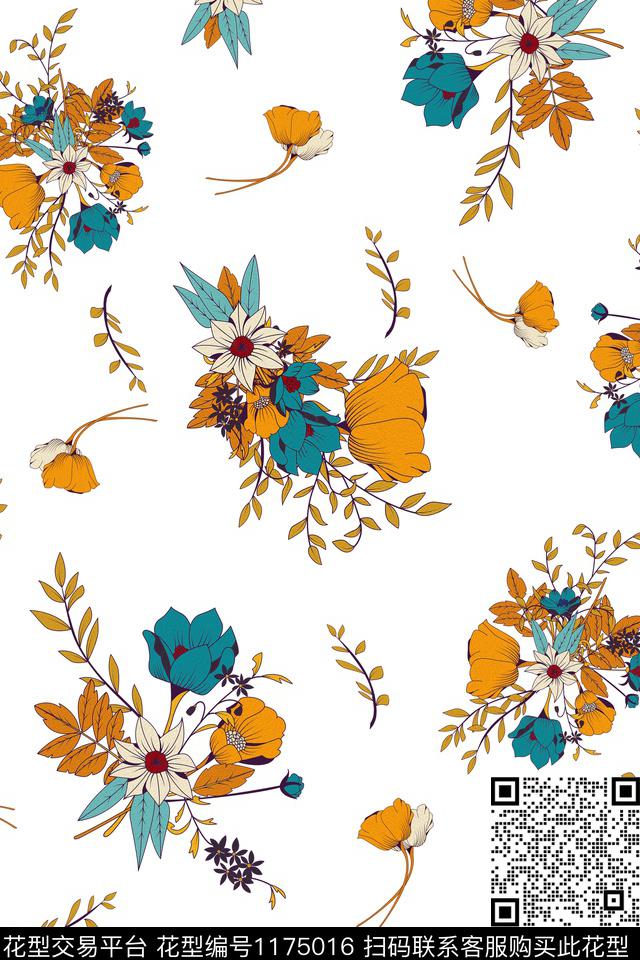 数码华亿平台花卉小碎花数码印花华亿平台下载（图片编号: 1175016） - 瓦栏（Walan）