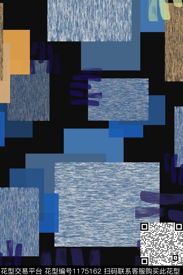 几何精致几何男装休闲花卉数码印花华亿平台下载（图片编号: 1175162） - 瓦栏（Walan）